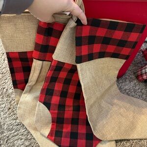 Buffalo Plaid Christmas Stocking Set of 4